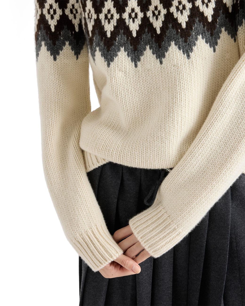 Jersey De Cuello Alto De Lana Y Cachemir, Mujer, Talla Prada de color Black