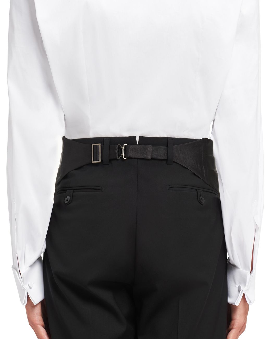 Prada Black Satin Tuxedo Cummerbund for men