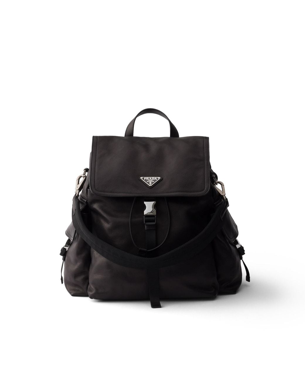 Prada Black Explore Leather Backpack for men
