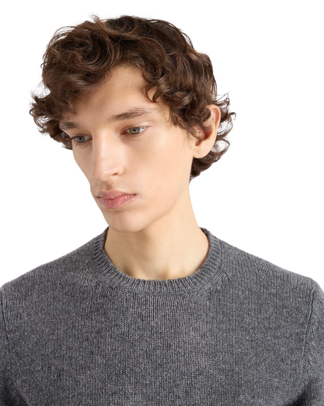 Prada Gray Crewneck Sweater for men