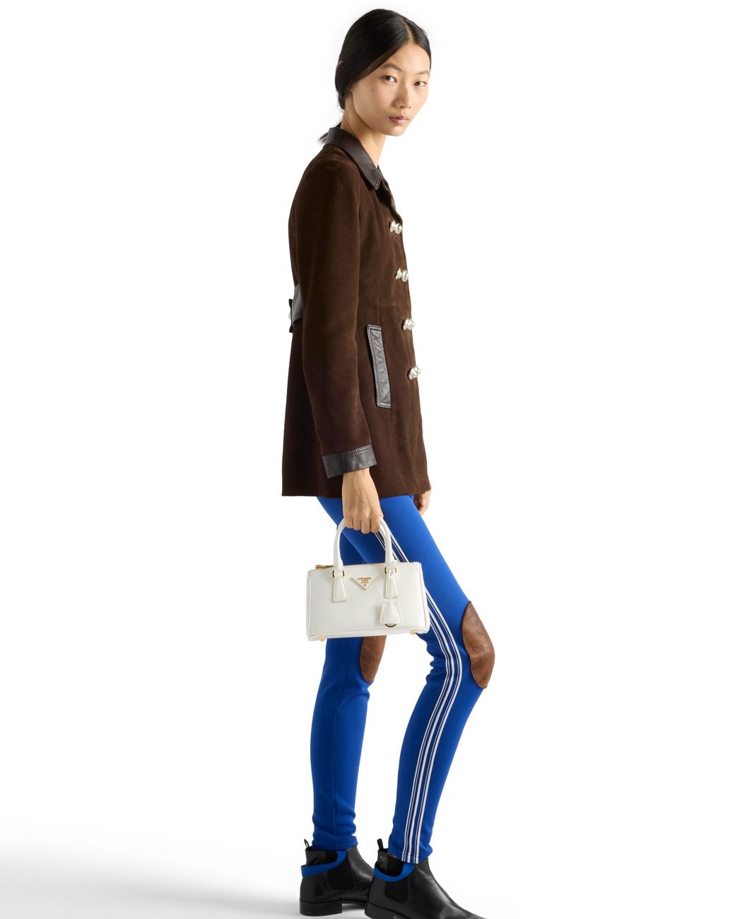 Prada White Galleria Patent Saffiano Leather Mini-Bag