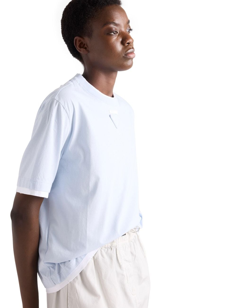Prada White Cotton Jersey T-Shirt
