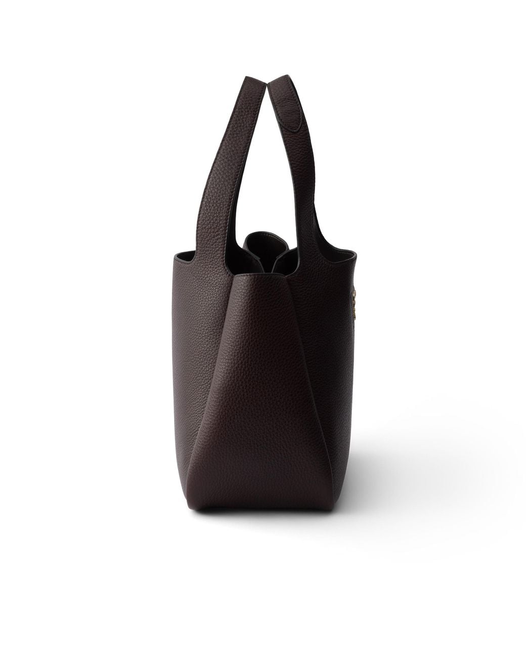 Prada Black Liaison Small Leather Tote Bag, Dark