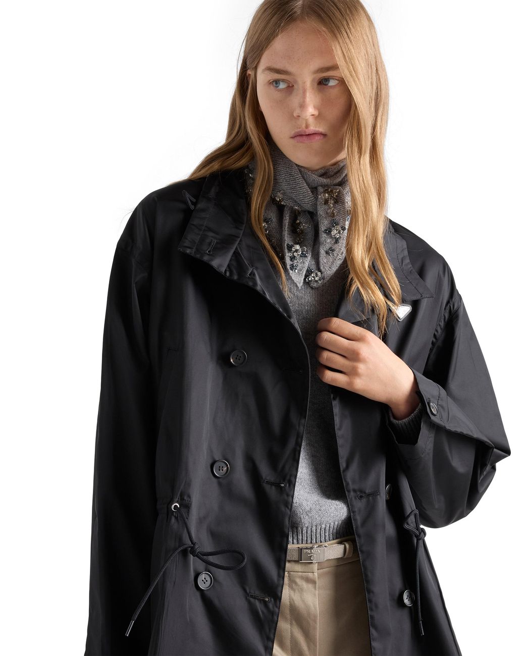 Prada Black Re-Nylon Rain Jacket