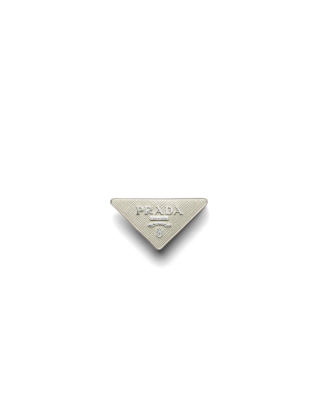 Prada White Saffiano Belt Buckle, Chalk for men