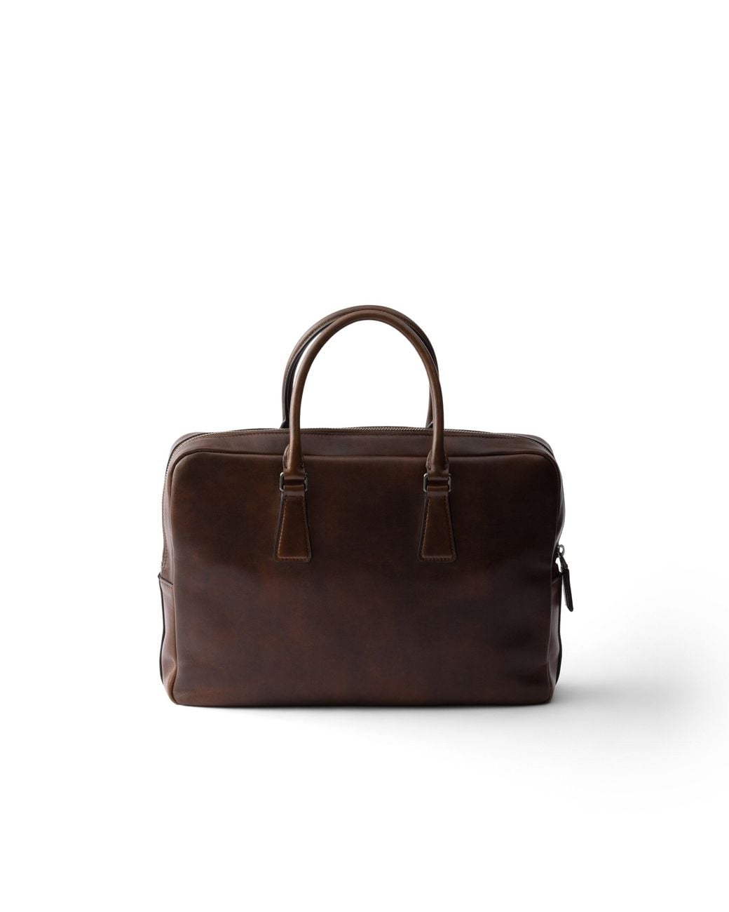 Prada Brown Leather Work Bag for men