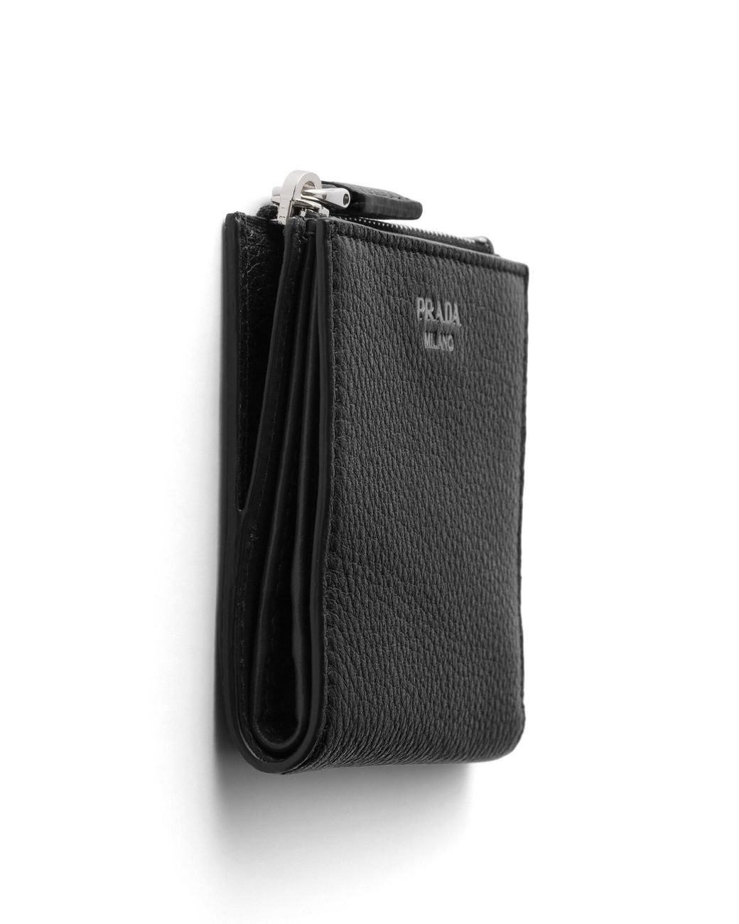 Prada Black Small Leather Wallet for men