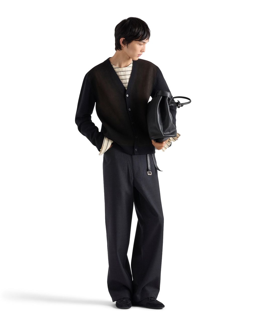 Prada Blue Wool Pants for men