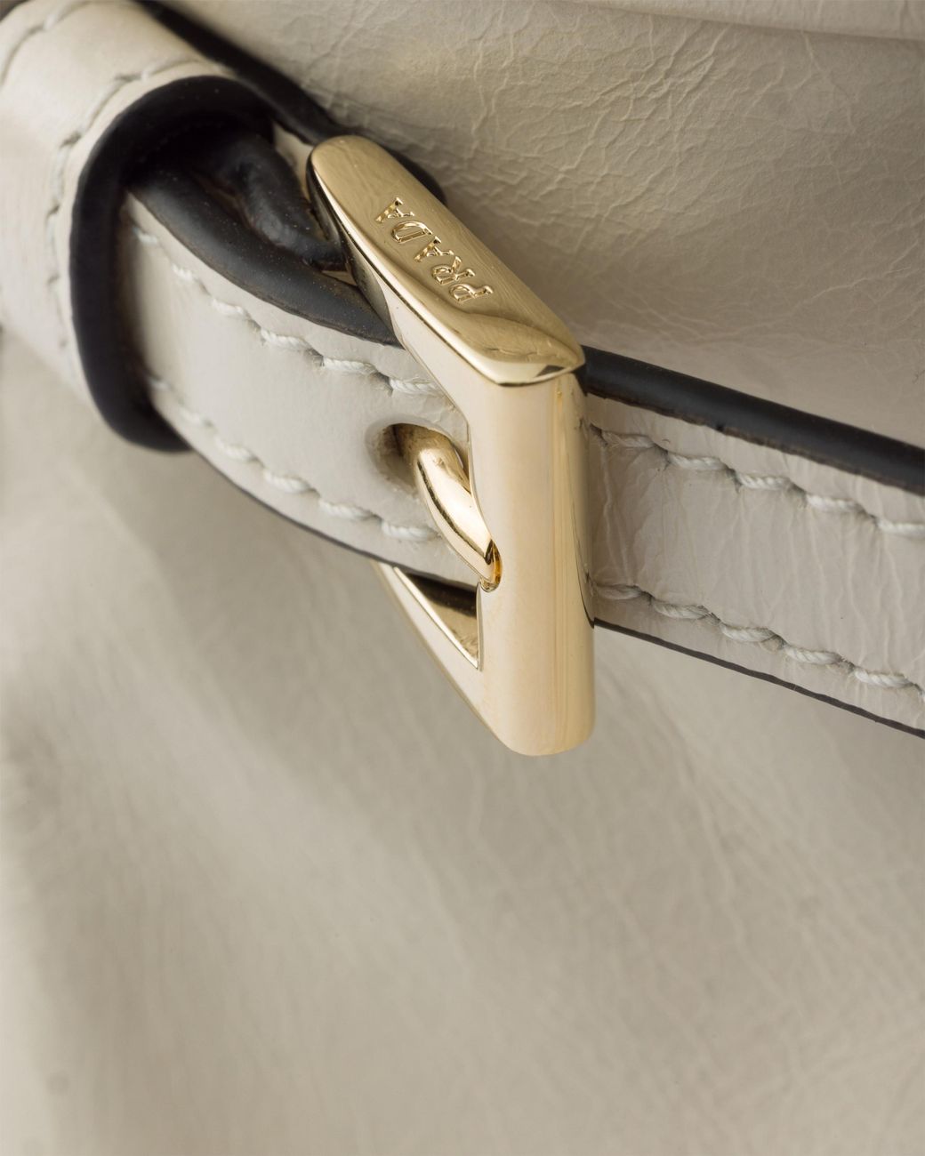 Prada White Bonnie Leather Mini Shoulder Bag
