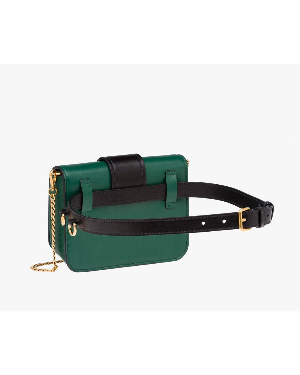 Prada Green Leather Cahier Crossbody Medium QNBJCD1LG7001