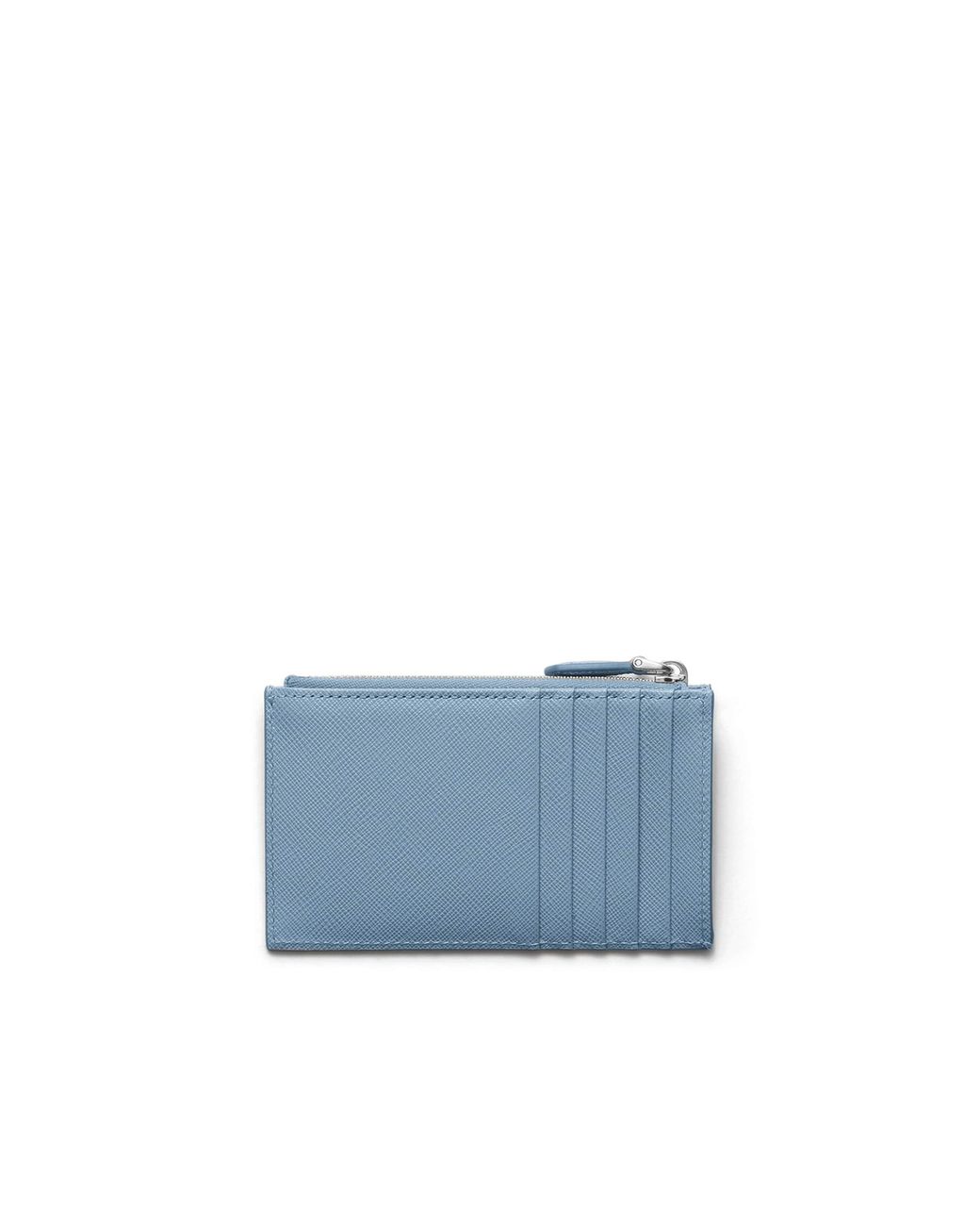 Prada Blue Saffiano Leather Card Holder