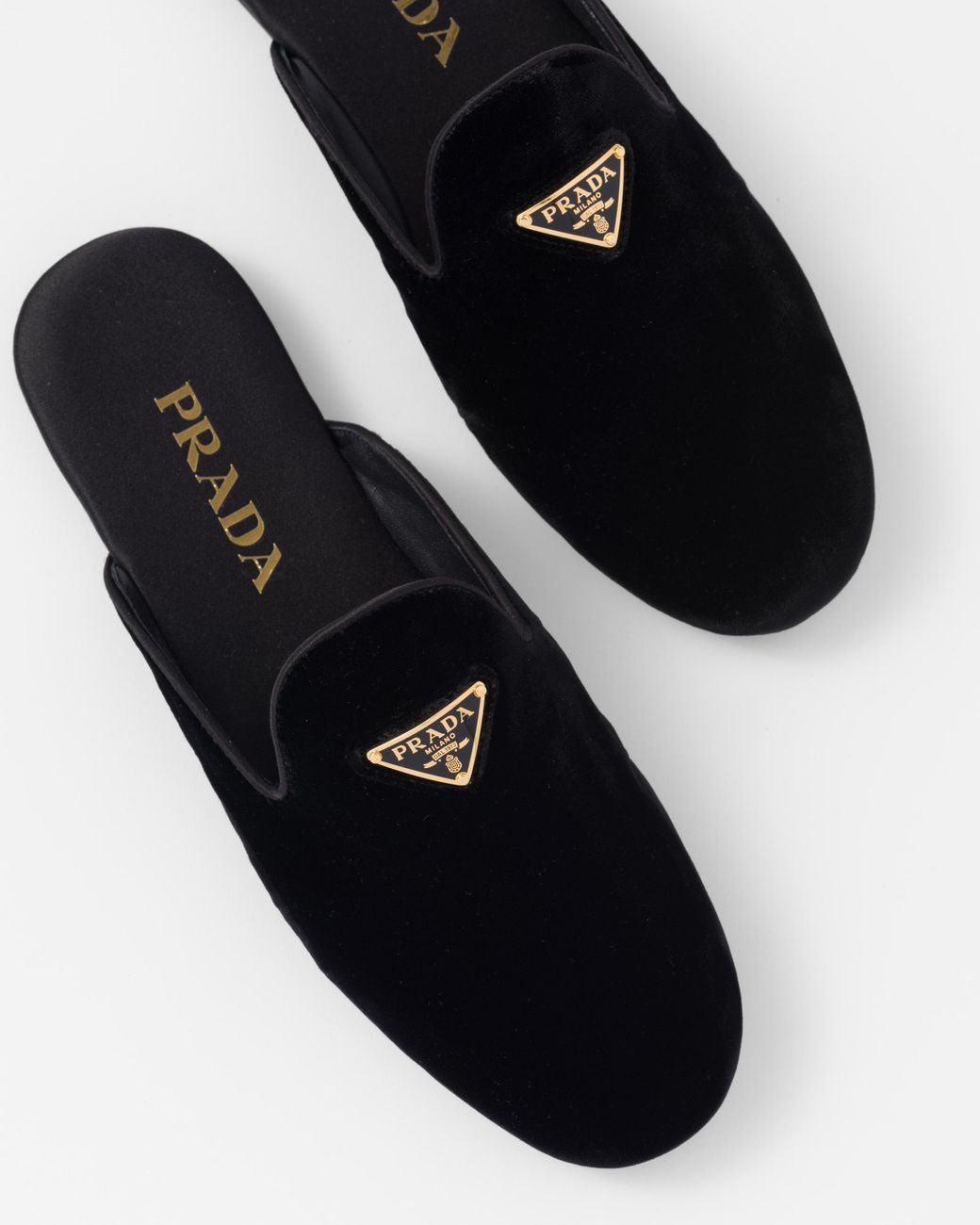 PRADA*Velvet slippers ベルベットスリッパ*送料込 Prada Velvet Slippers in Black | Lyst