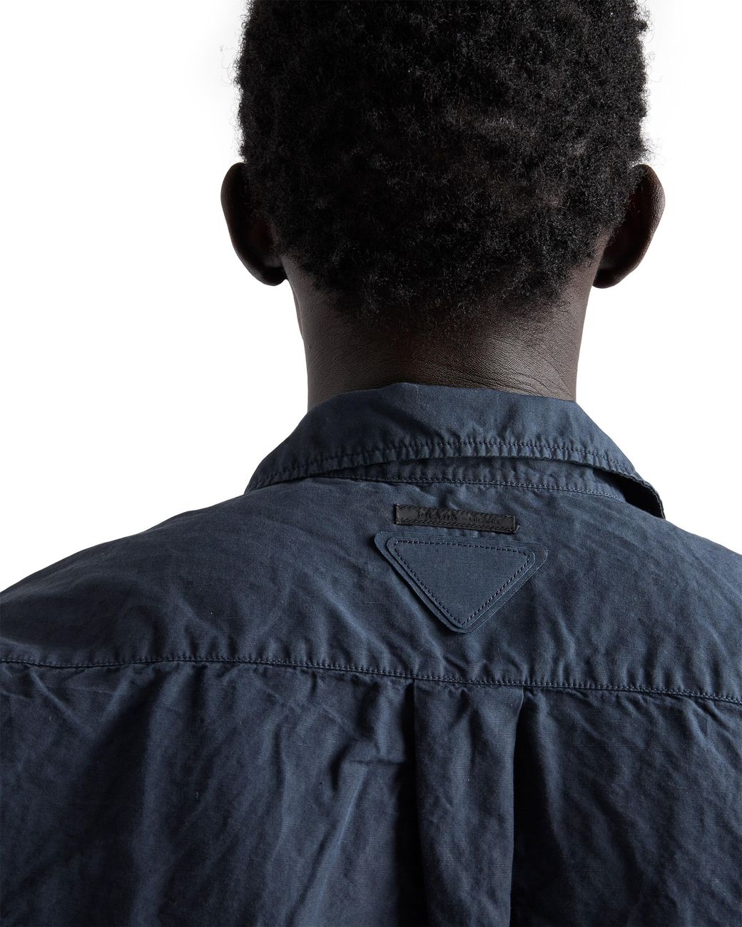Prada Blue Cotton Blend Shirt for men
