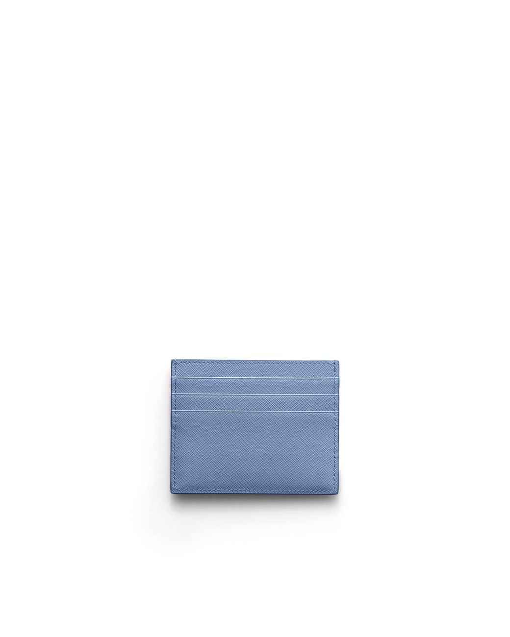 Prada Blue Saffiano Leather Card Holder