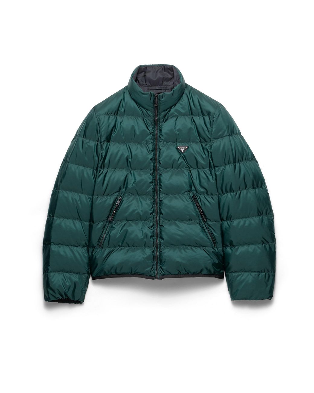Prada Green Medium-Weight Re-Nylon Down Jacket for men