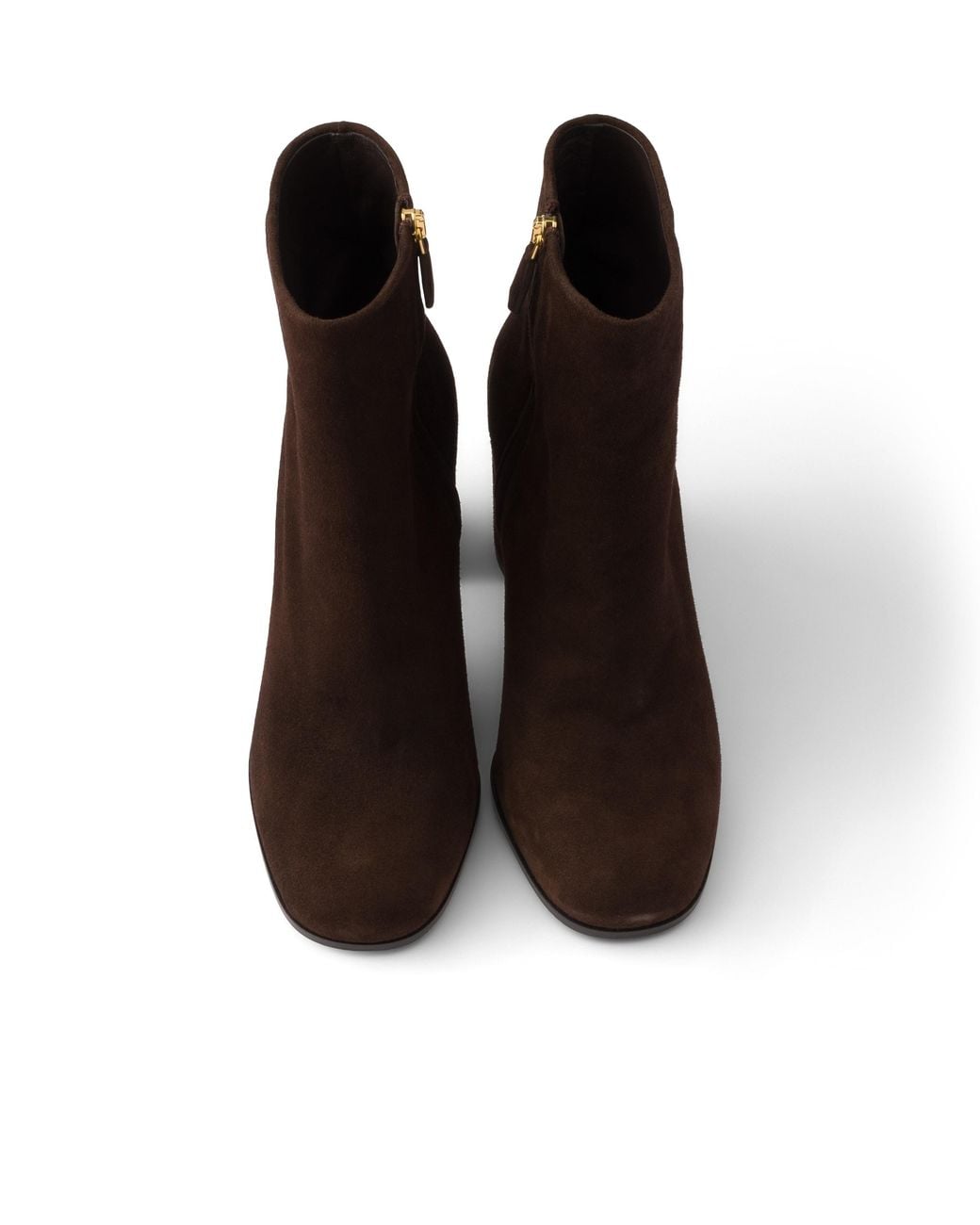 Prada Black Suede Booties, Dark