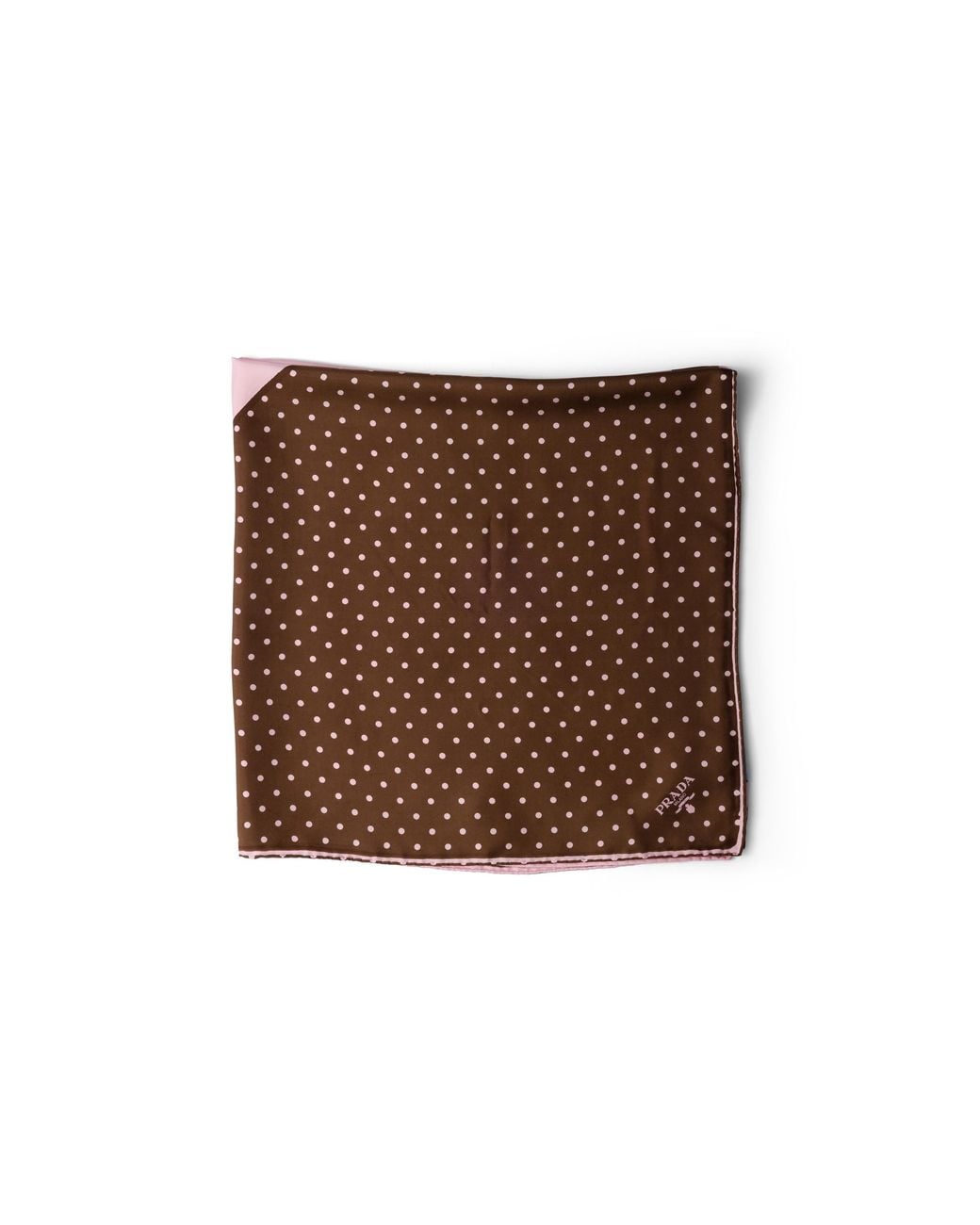 Prada Brown Printed Twill Scarf 90, /Cocoa