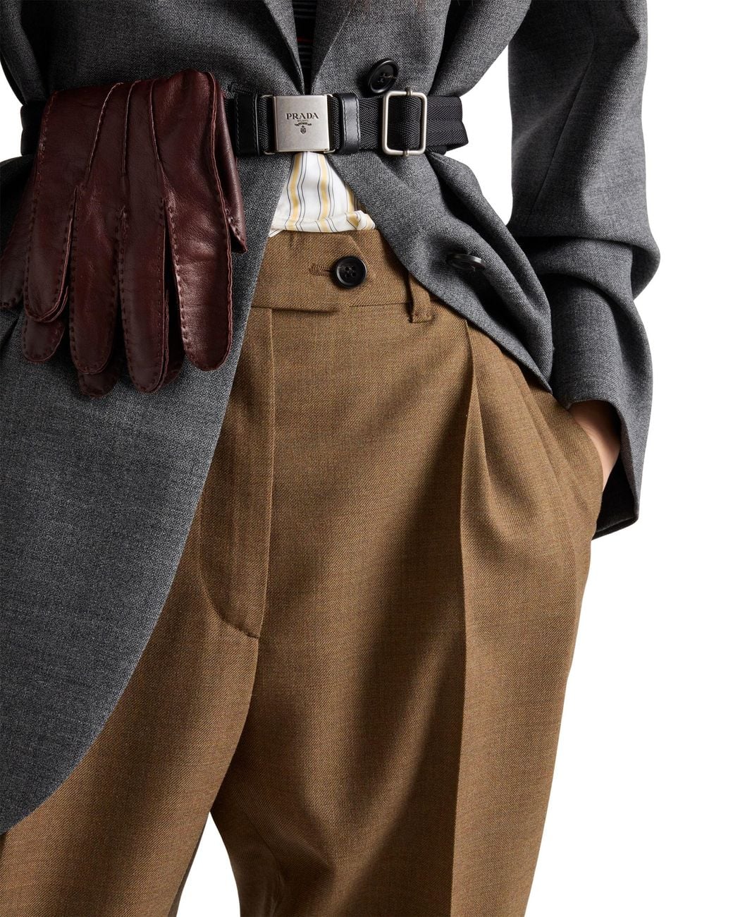 Prada Natural Wool Pants
