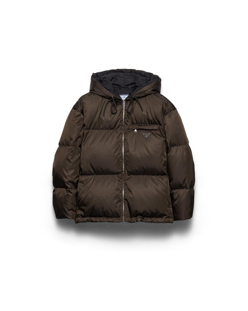 Prada Brown Re-Nylon Down Jacket, Cocoa