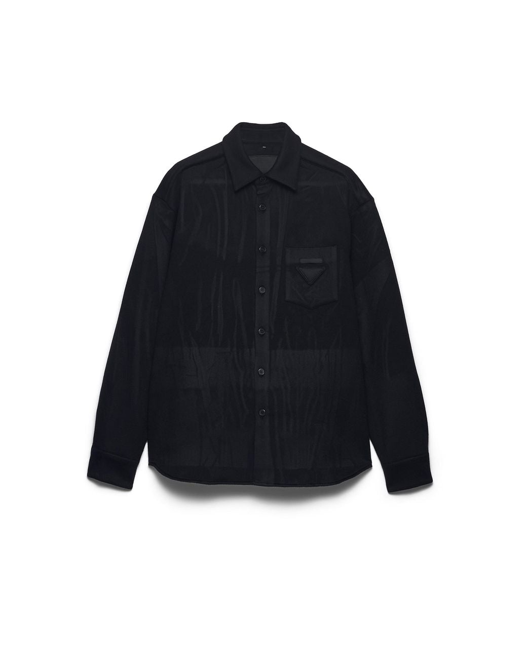 Prada Blue Wool And Cashmere Shirt for men