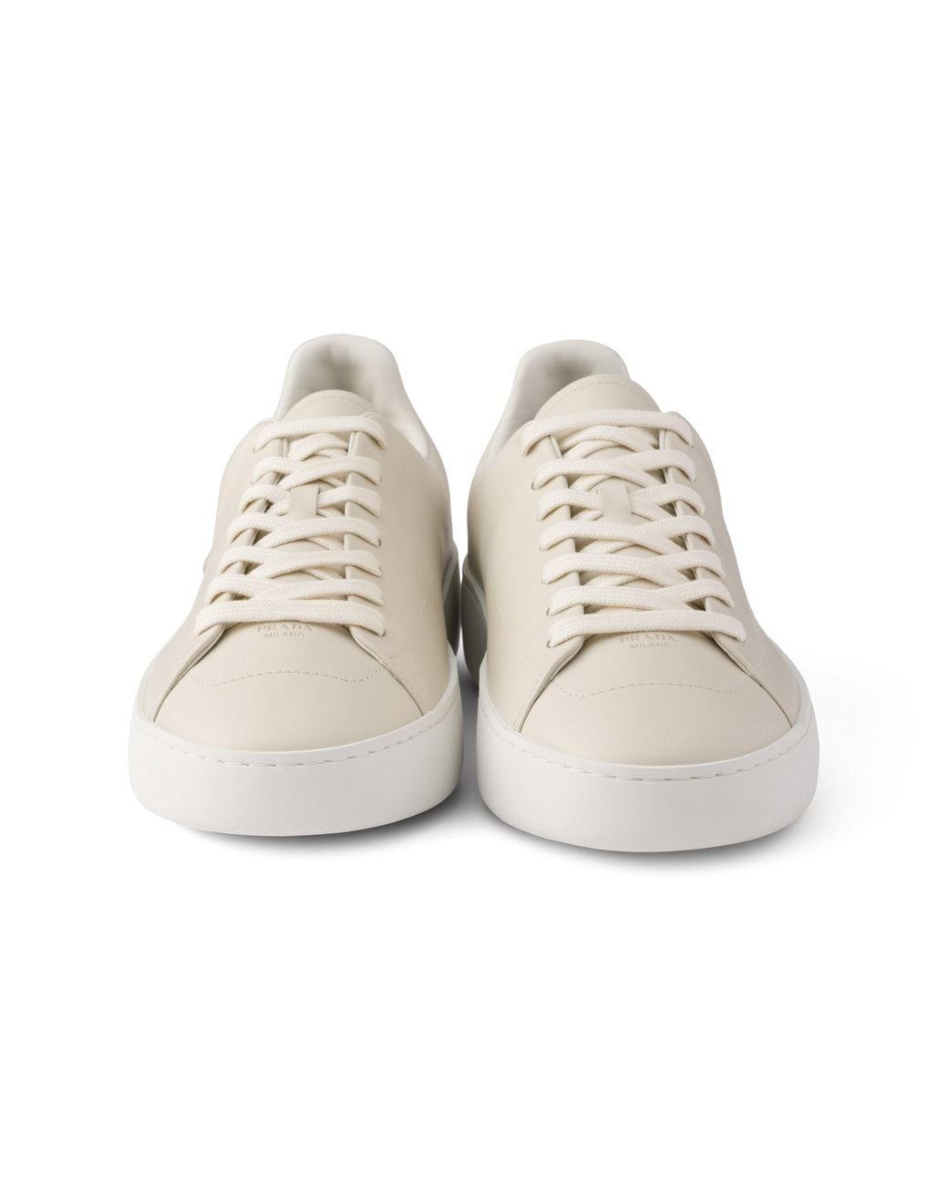 Prada White Court Leather Sneakers, Size 5 for men