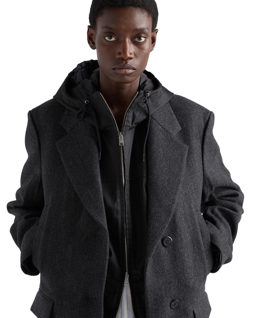 Prada Black Re-Nylon Rain Jacket