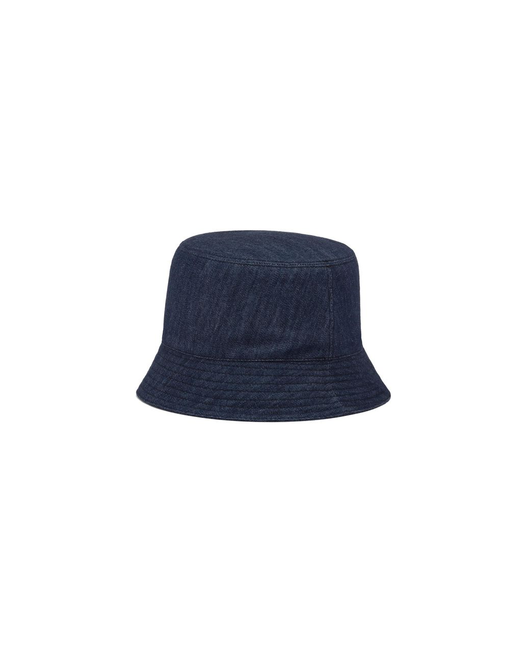 Prada Blue Triangle-Logo Denim Bucket Hat