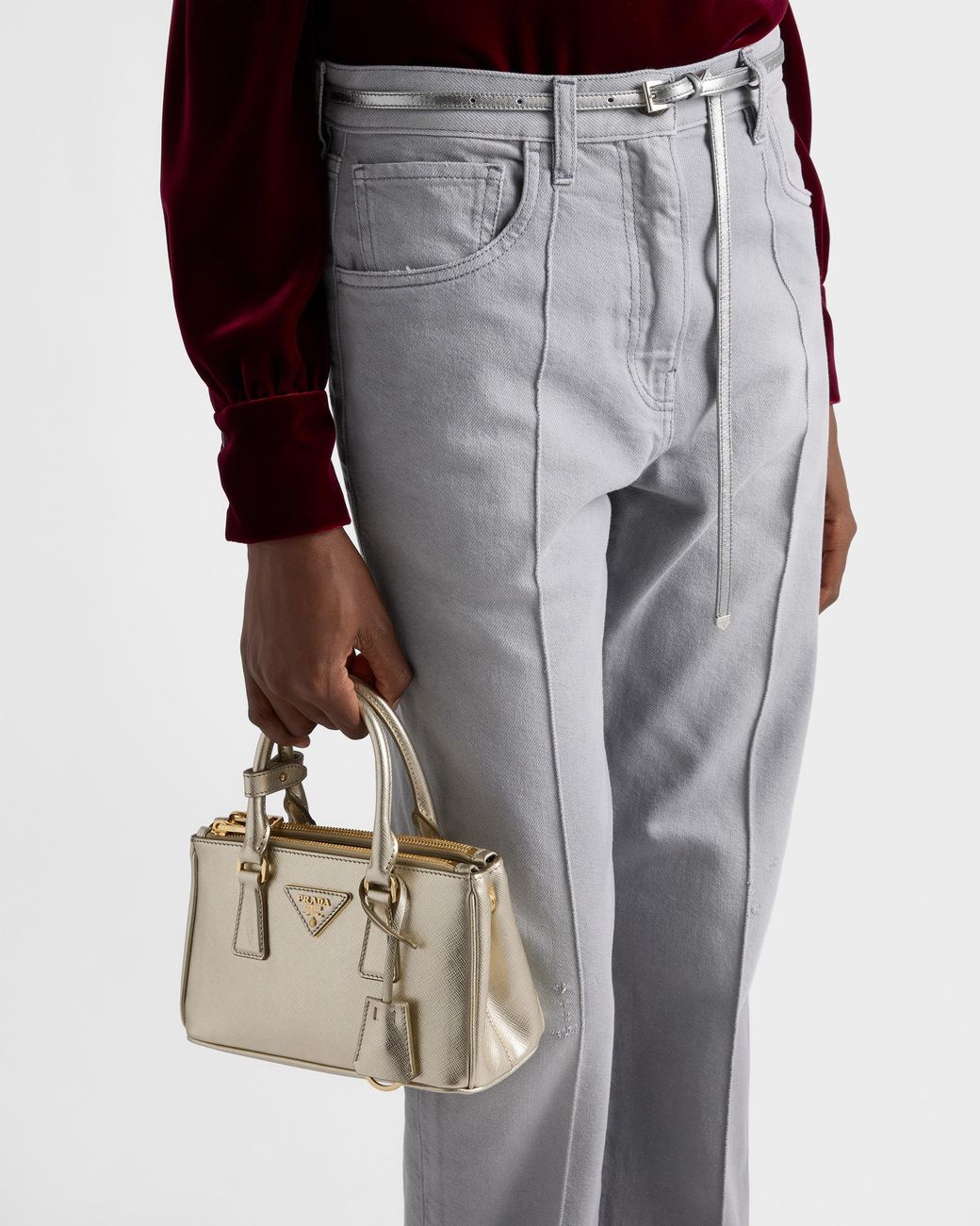 Prada Gray Washed Denim Jeans