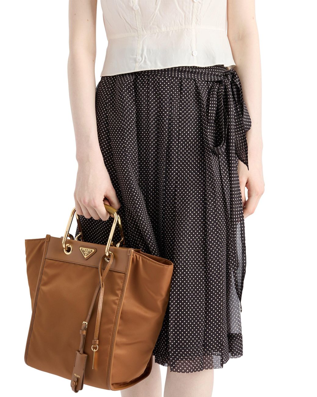 Prada Black Printed Chiffon Wrap Skirt