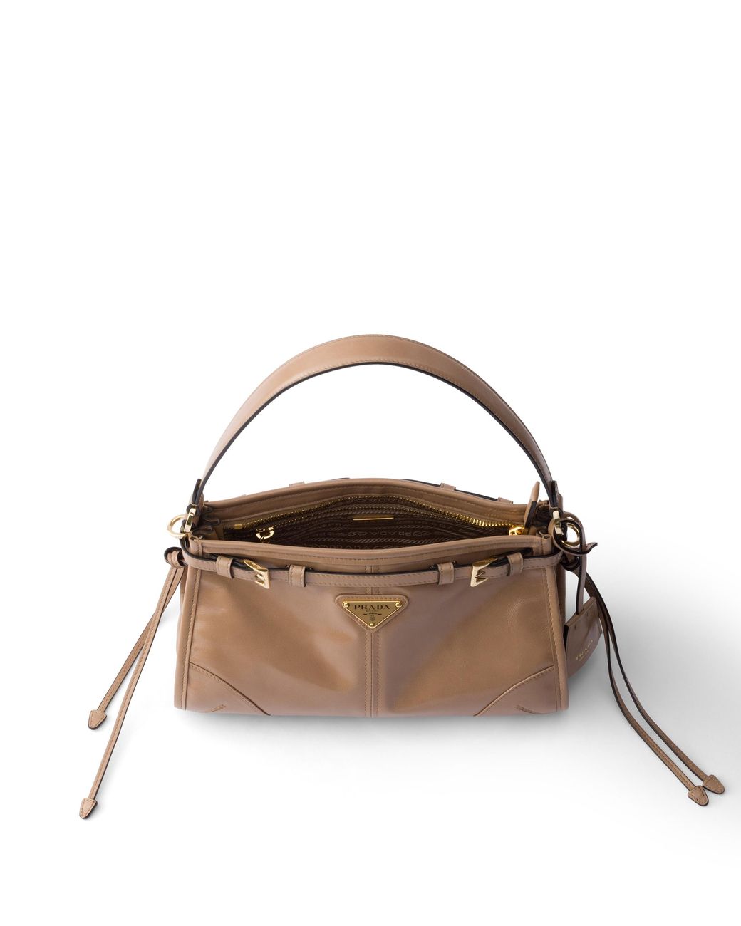 Prada Metallic Bonnie Small Leather Handbag