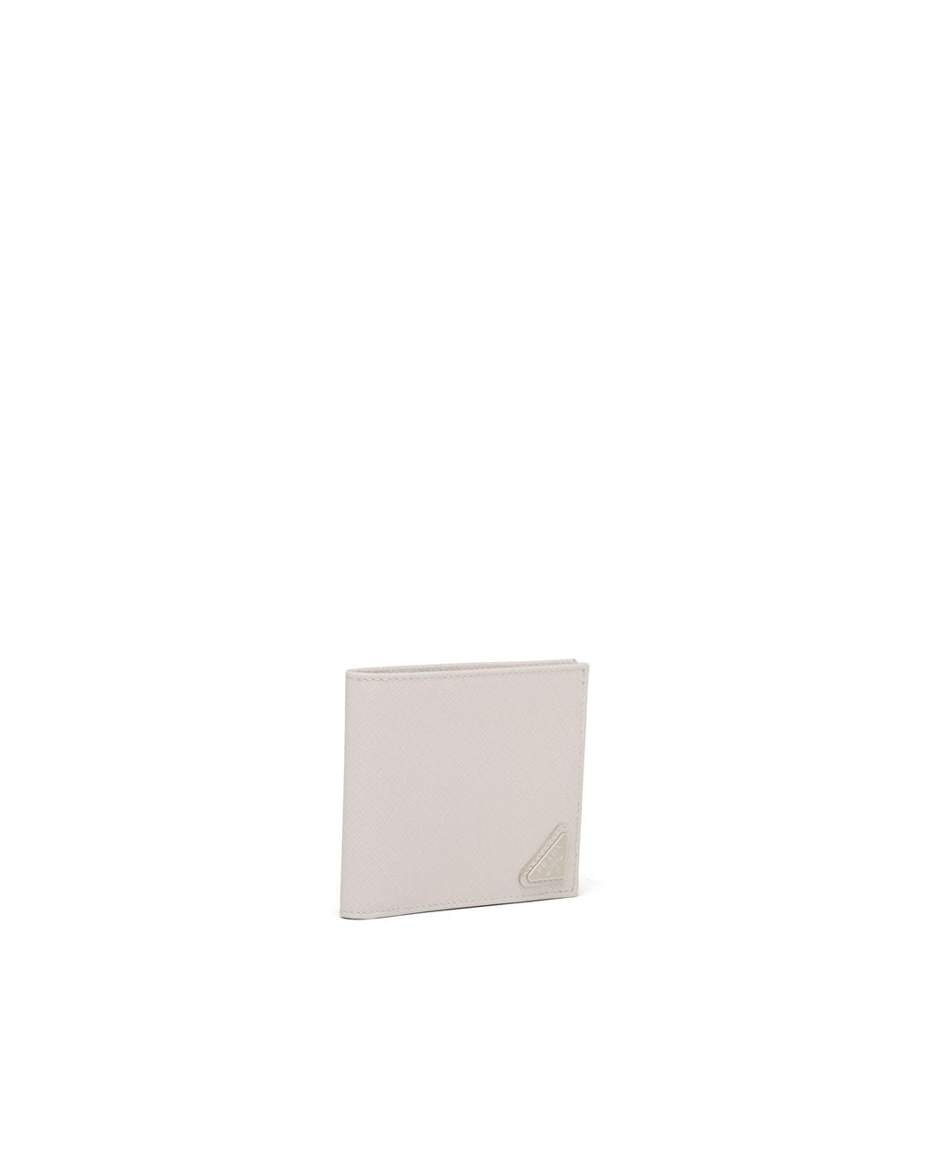 Prada White Saffiano Leather Wallet, Chalk for men