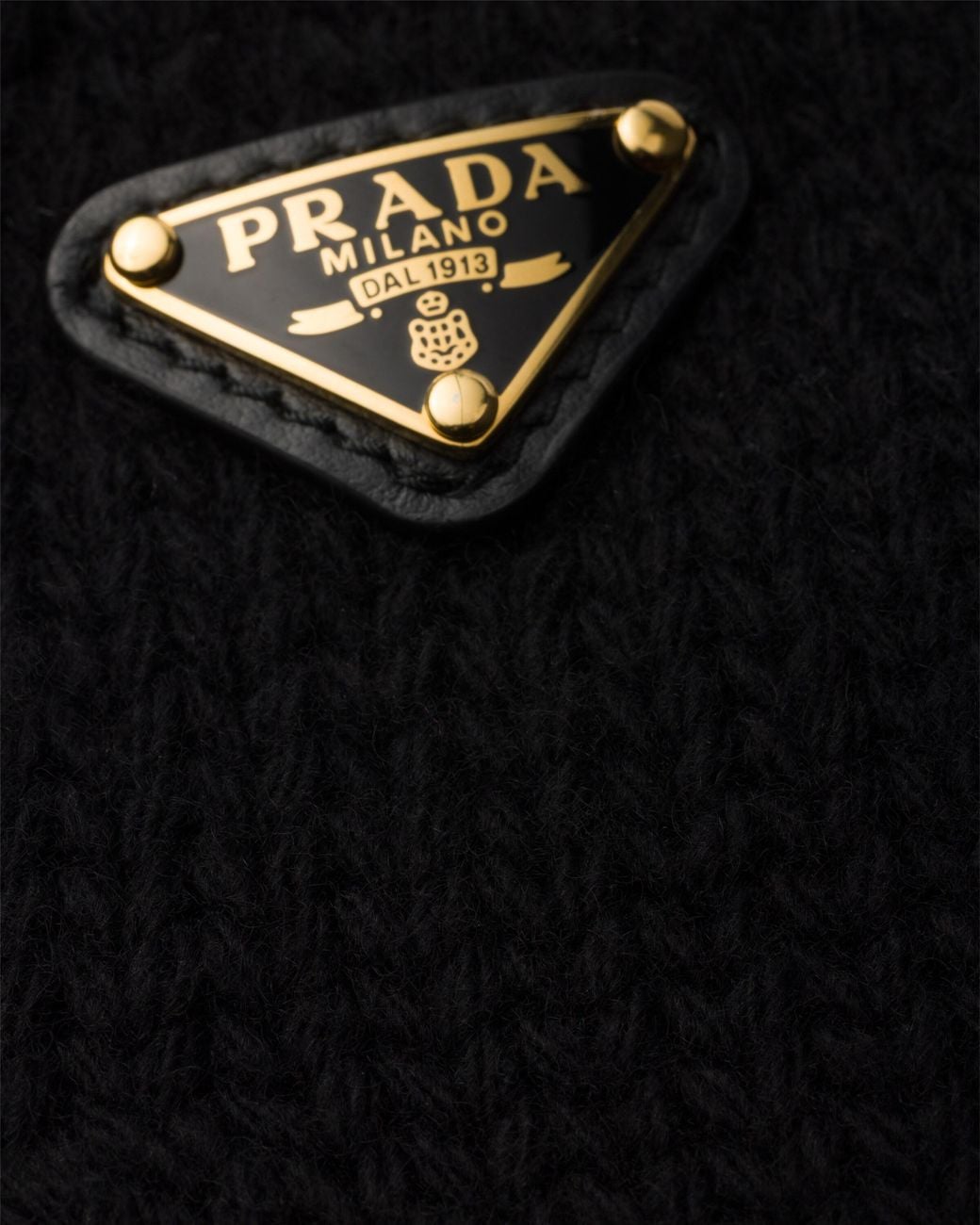 Prada Black Wool Gloves