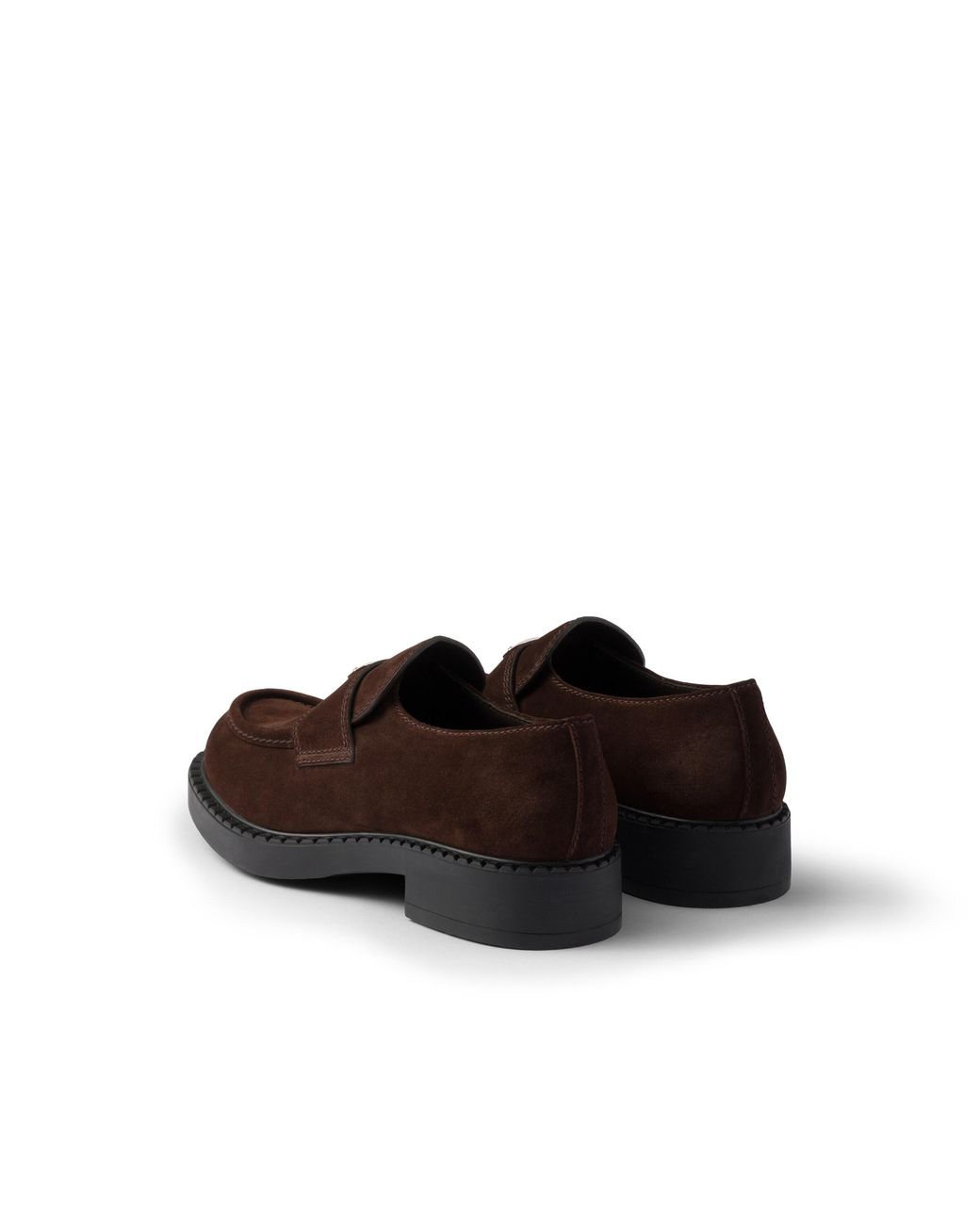 Prada Brown Chocolate Suede Loafers, Dark for men