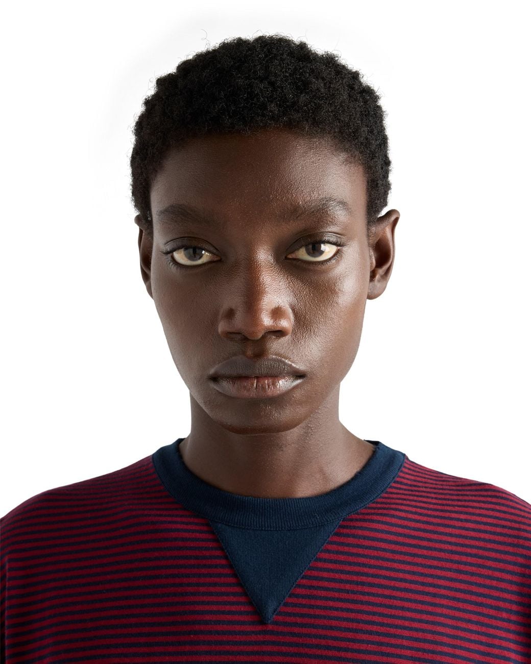 Prada Purple Oversized Striped Jersey T-Shirt