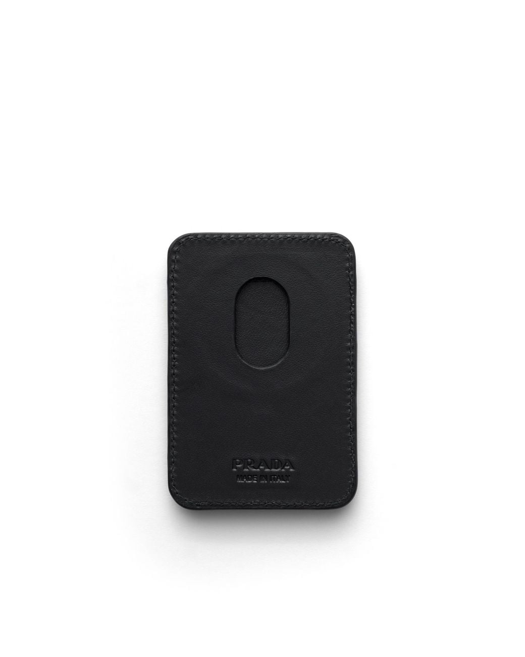 Prada Black Saffiano Leather Card Holder for men