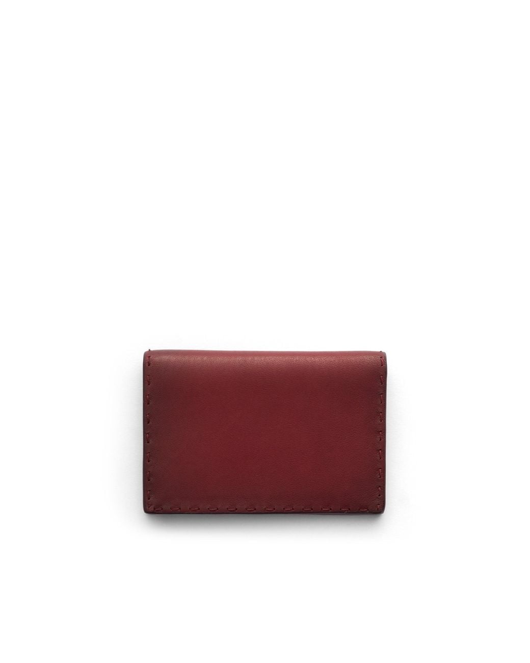 Prada Purple Antiqued Leather Card Holder for men