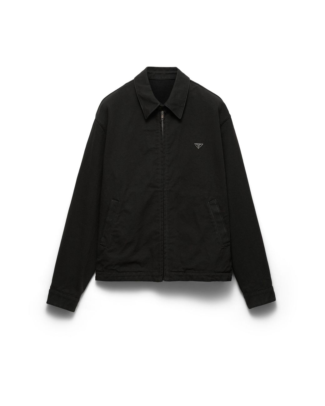 Prada Black Denim Blouson Jacket, Dark for men