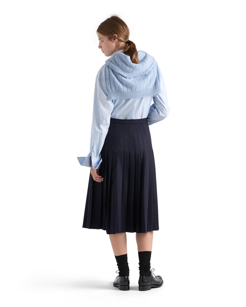 Re-Cashmere Crew-Neck Sweater, Mujer, Talla Prada de color Blue