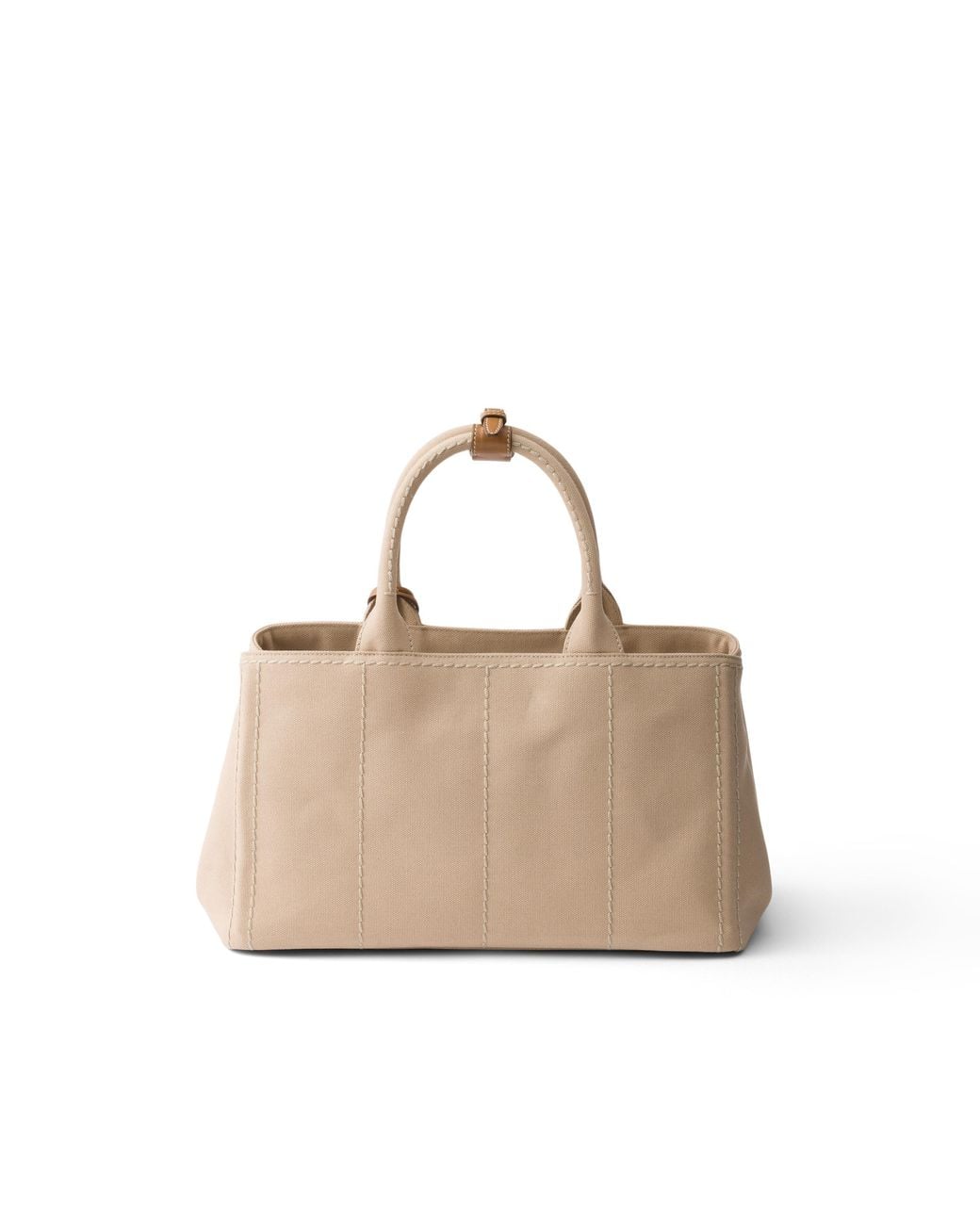 Prada Natural Jardinière Large Cotton Canvas Handbag, Cord