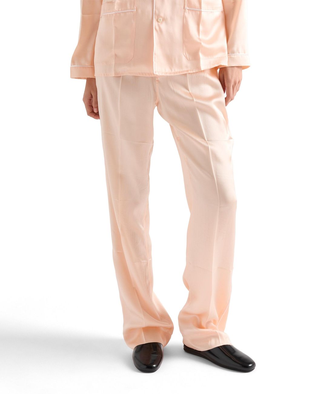 Prada Pink Vintage-Look Satin Pajamas