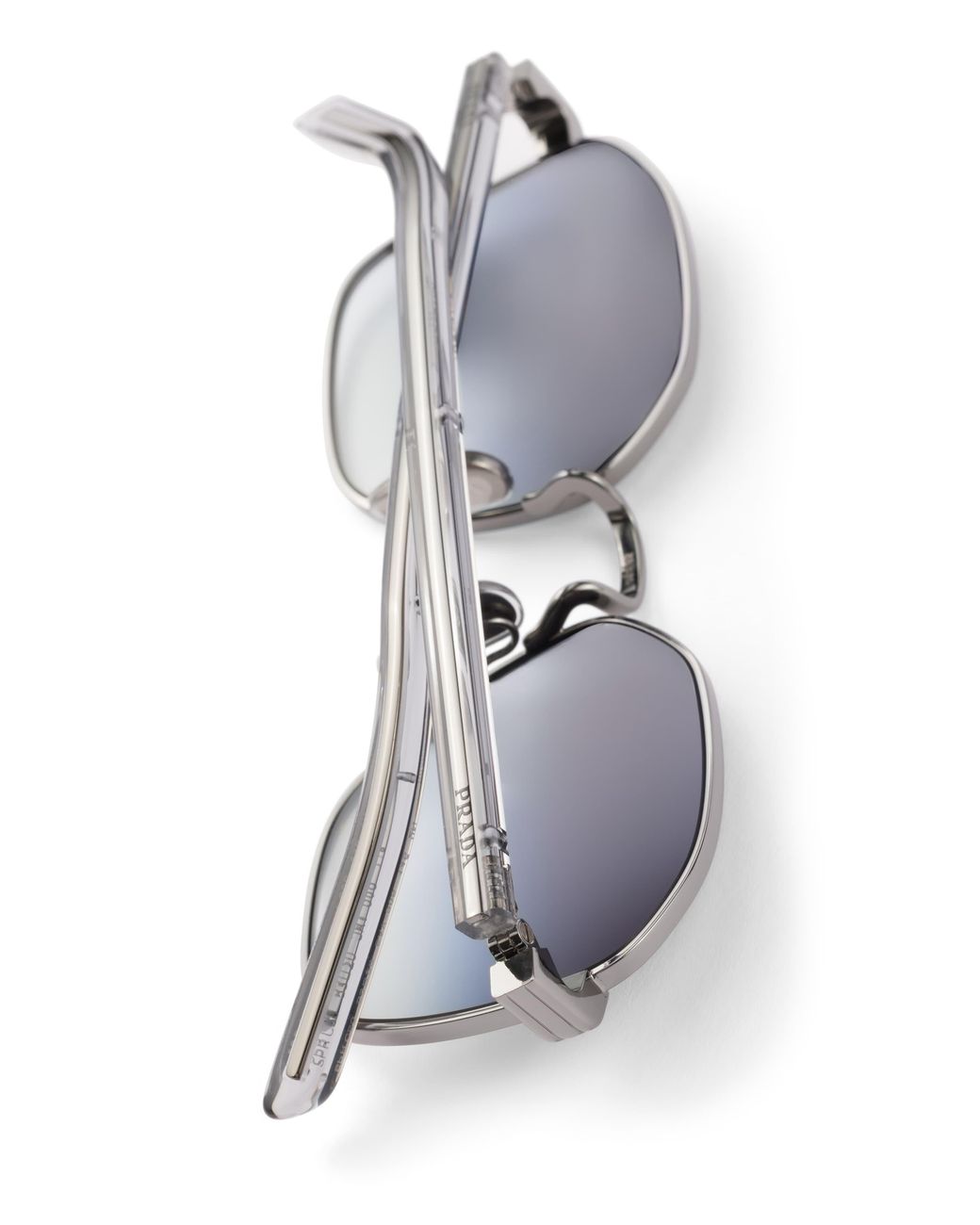 Prada Blue Sunglasses With The Iconic Metal Plaque for men