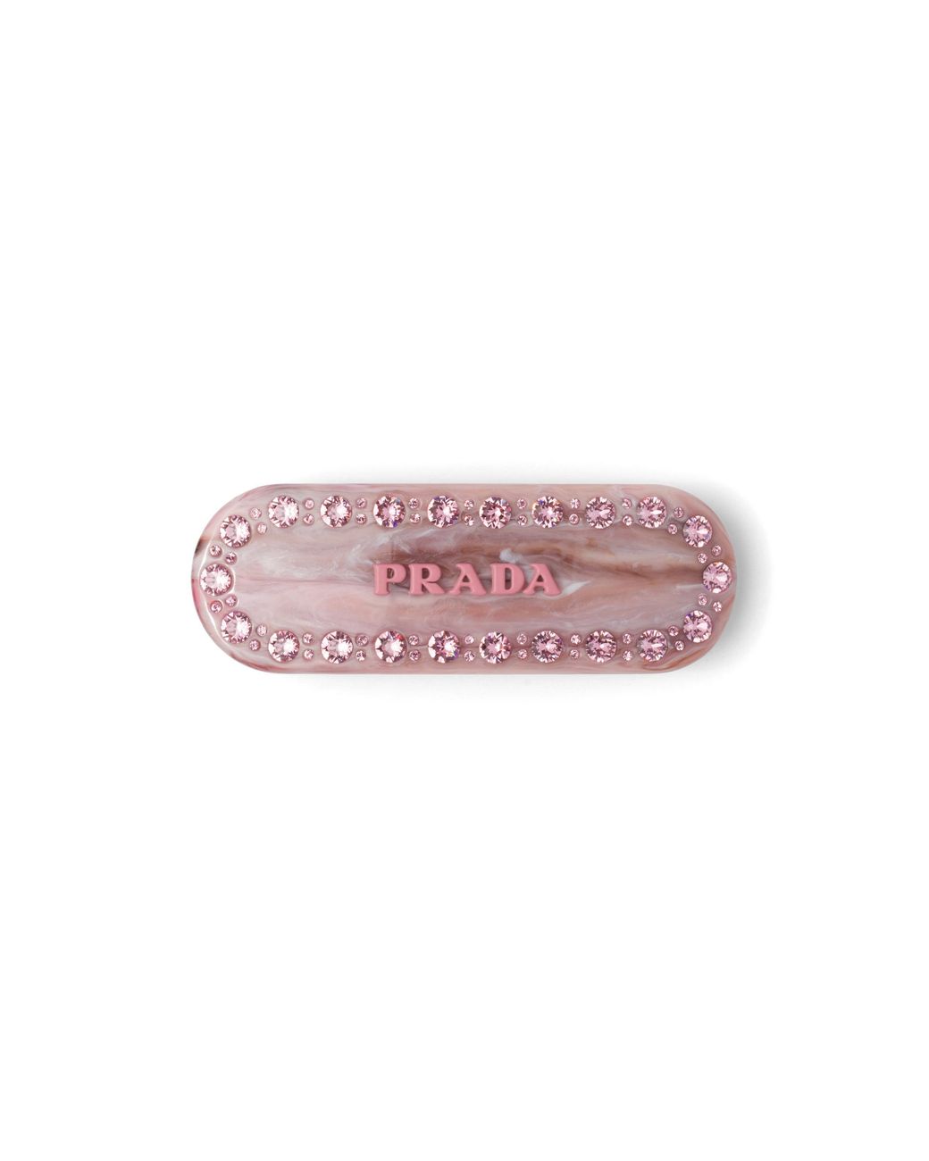 Prada Pink Logo-Lettering Hair Clip