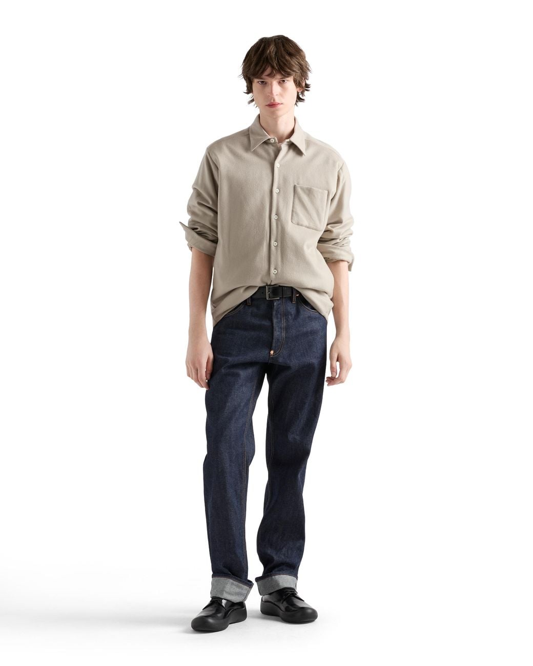 Prada White Cashmere Shirt, Limestone for men