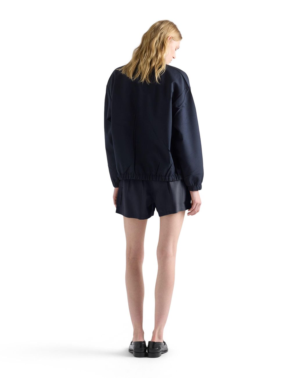Prada Blue Mohair-Wool Blouson Jacket