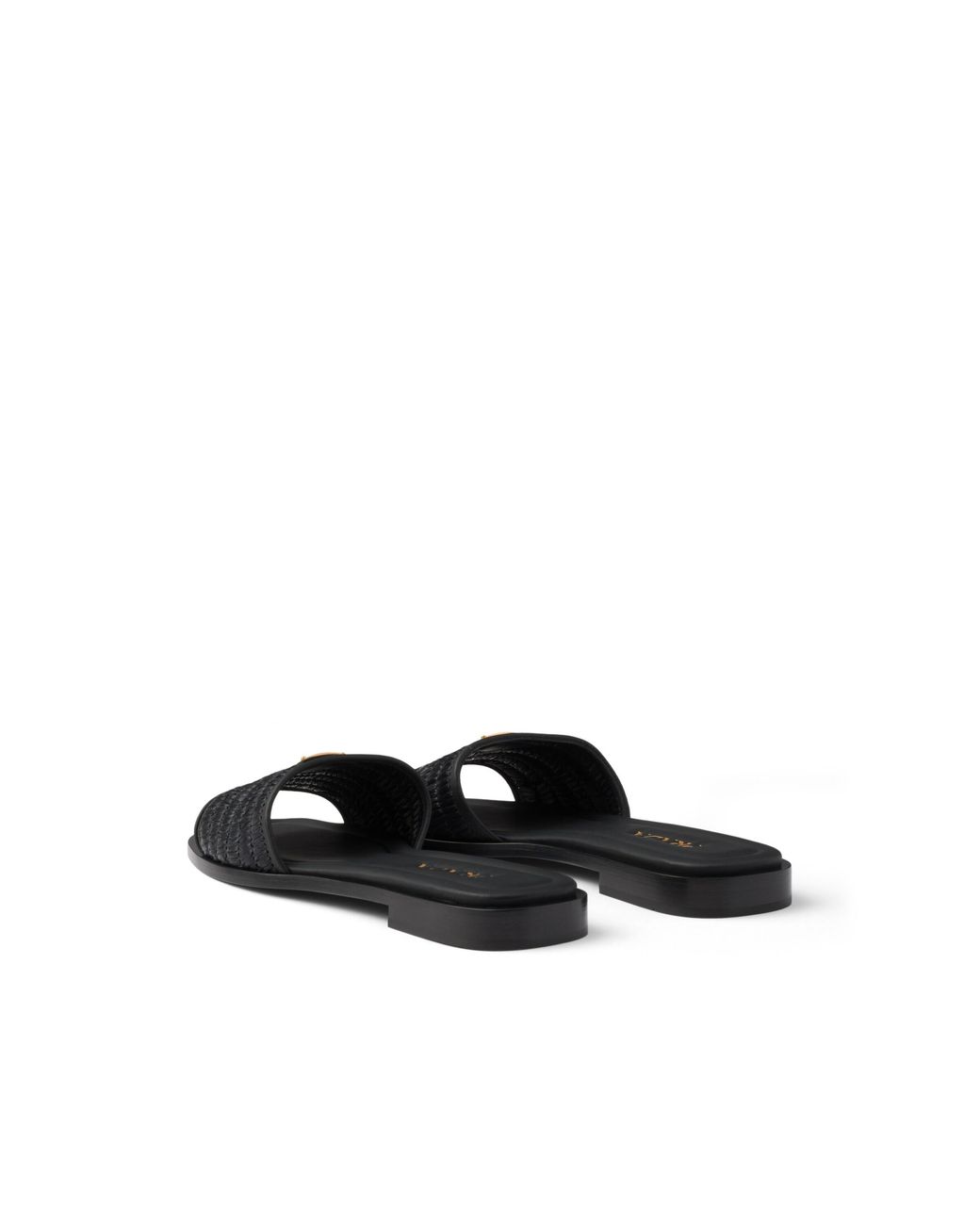 Prada White Leather Slides With Crochet Details