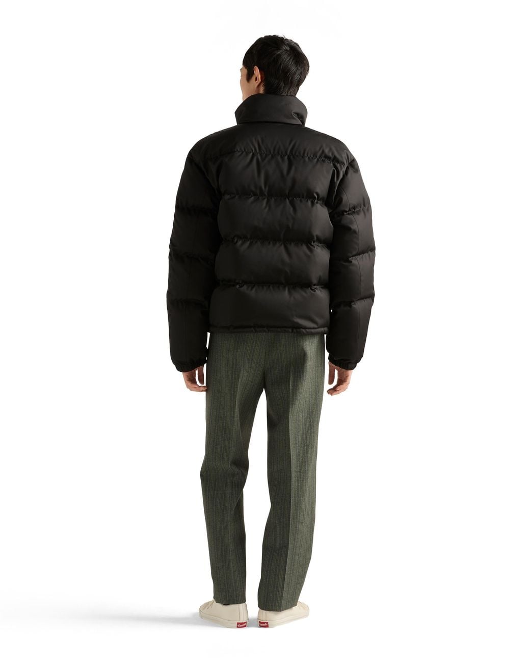 Prada Black Medium-Weight Re-Nylon Down Jacket for men
