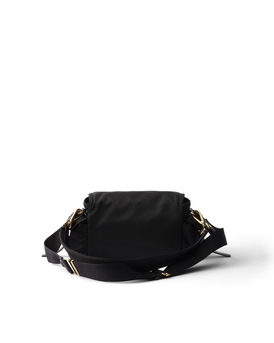 Prada Black Explore Medium Re-Nylon Shoulder Bag With Flap
