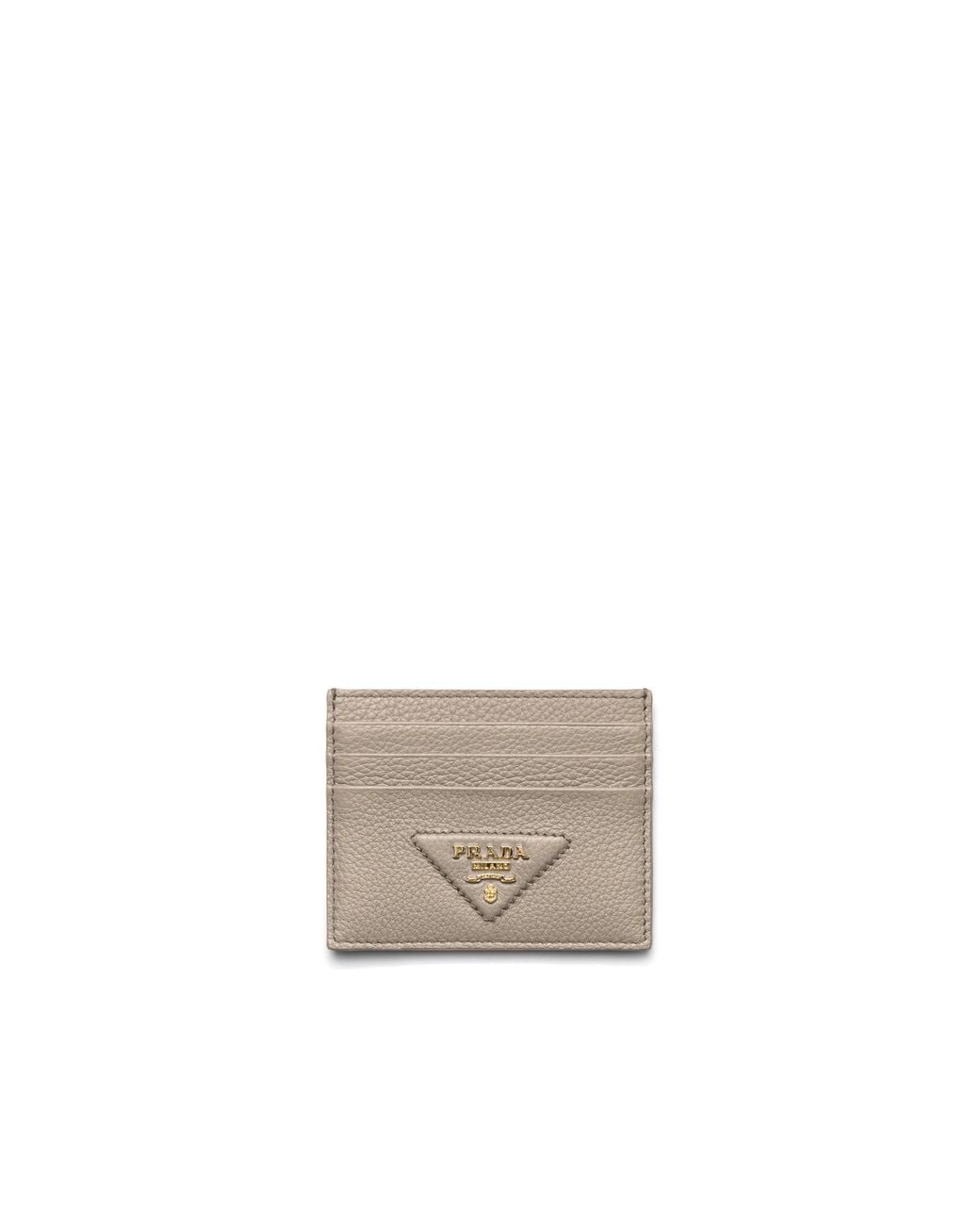 Prada White Leather Card Holder