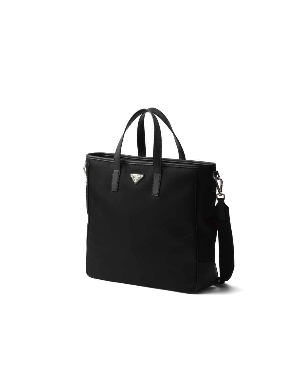 Prada Black Re-Nylon And Saffiano Leather Tote Bag for men