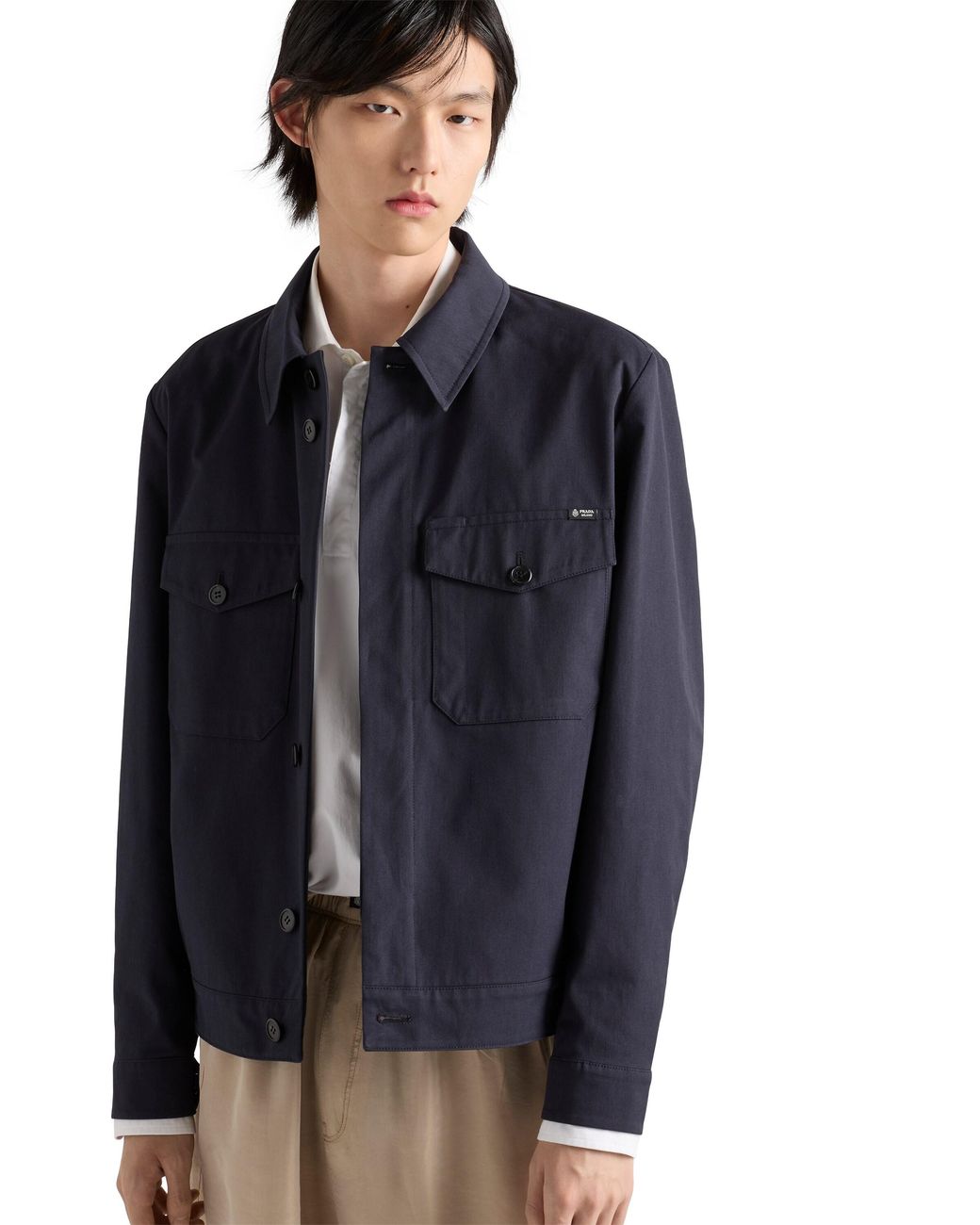 Prada Blue Technical Fabric Jacket for men